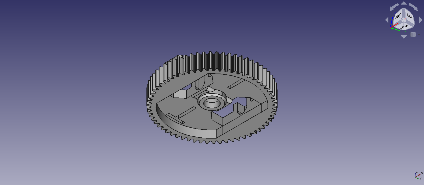 完成した3DCADモデル（斜め下から）