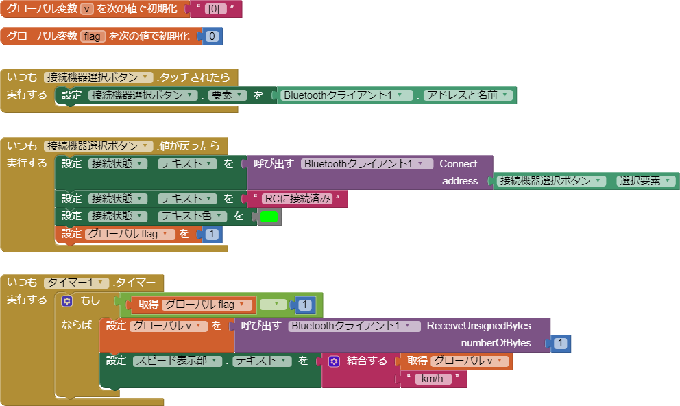 アプリの中身（ブロック編集タブ）