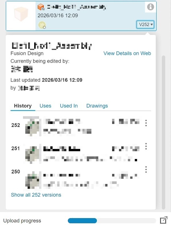 保存が失敗したときのデータパネル（ファイルのサムネイル画像が表示されず真っ白になる）